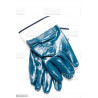 Blue Nitrile Fully Coated Work Gloves, Cotton Supported, Safety Cuff 005-00657-I-10